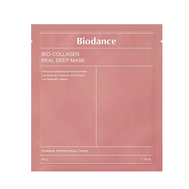 Biodance Bio-Collagen Real Deep Mask on a white background, showcasing premium Korean skincare, biodance face mask for deep hydration and anti-aging