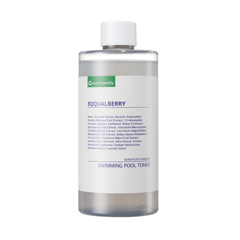 Eqqualberry Swimming Pool Toner 300ml, a refreshing Korean skincare product, perfect for hydrating and revitalising your skin.