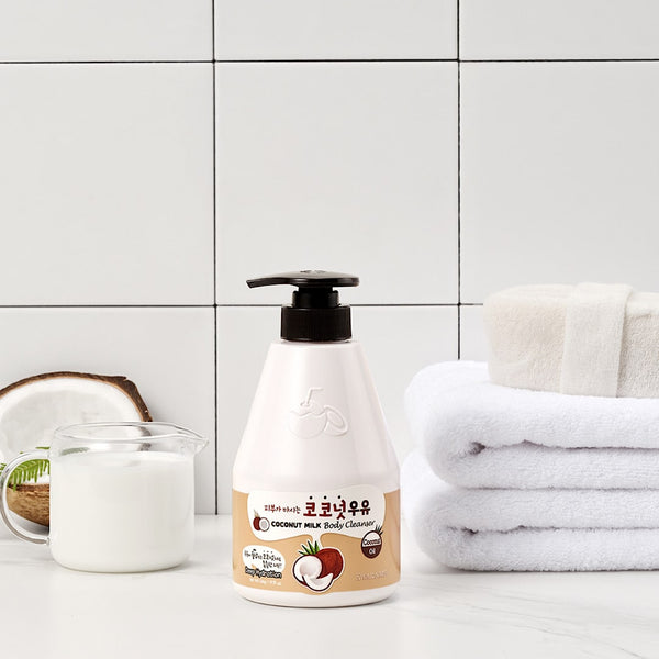 Nourishing Kwailnara Coconut Milk Body Cleanser with rich coconut milk formula, designed for luxurious Korean body care routines.