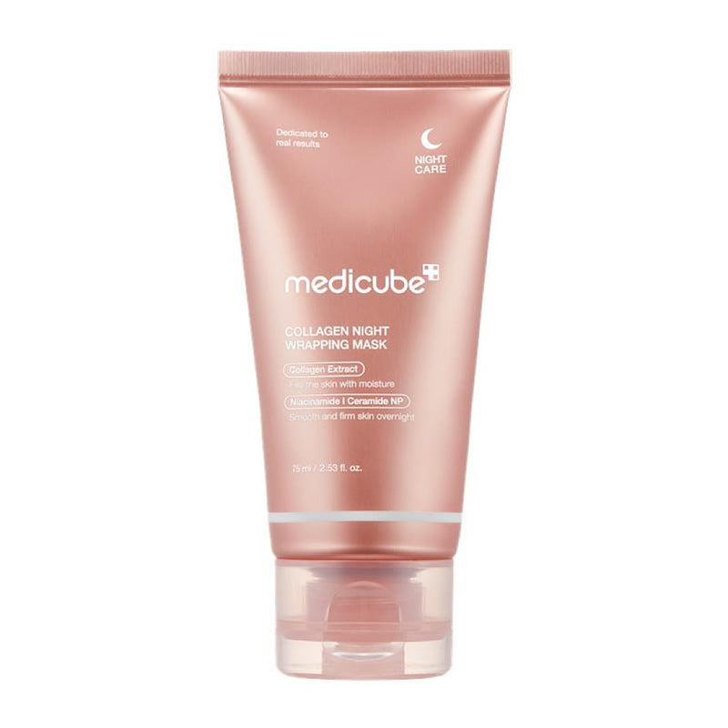 Medicube Collagen Night Wrapping Mask 75ml - Viral Korean sleeping mask with Triple Collagen Complex for overnight hydration and youthful glass skin.