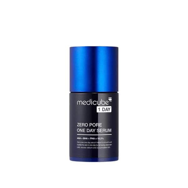 Medicube Zero Pore One Day Serum 30ml - Korean skincare serum with BHA and Niacinamide for pore-refining and clear skin.