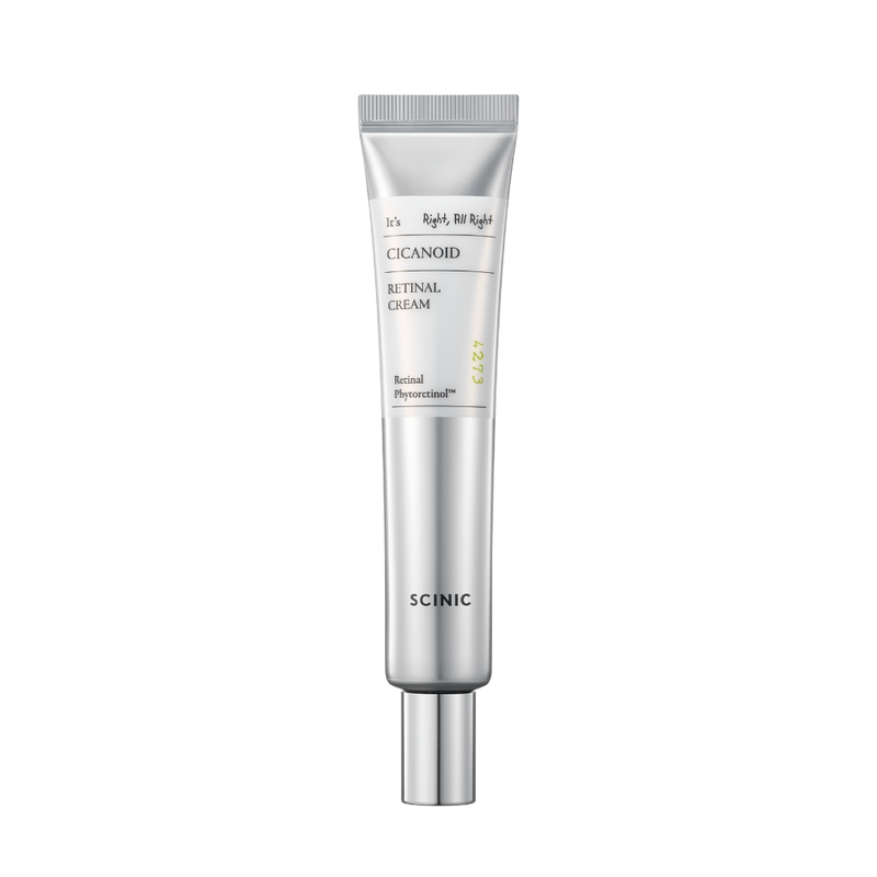 SCINIC Cicanoid Retinal Cream – anti-ageing retinal cream with 0.05% retinal, Centella Asiatica, and pycnogenol for smoother, firmer, and youthful skin.