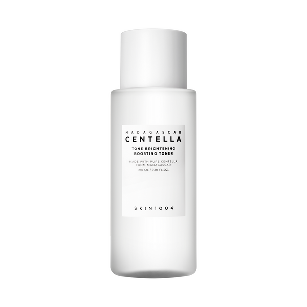 SKIN1004 Madagascar Centella Tone Brightening Boosting Toner 210ml - Gentle exfoliating toner with Centella Asiatica, Vitamin C, and Niacinamide for brighter, hydrated, and smoother skin.