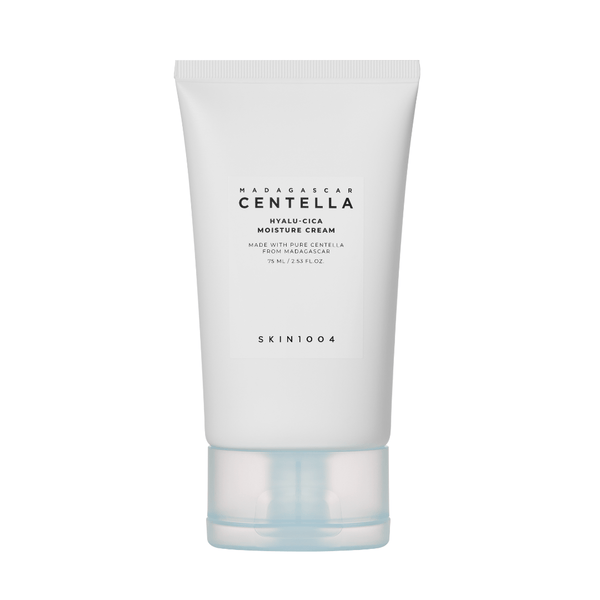 SKIN1004 Madagascar Centella Hyalu-Cica Moisture Cream 75ml - Hydrating moisturiser cream with Hyaluronic Acid and Centella Asiatica for radiant, nourished skin. 